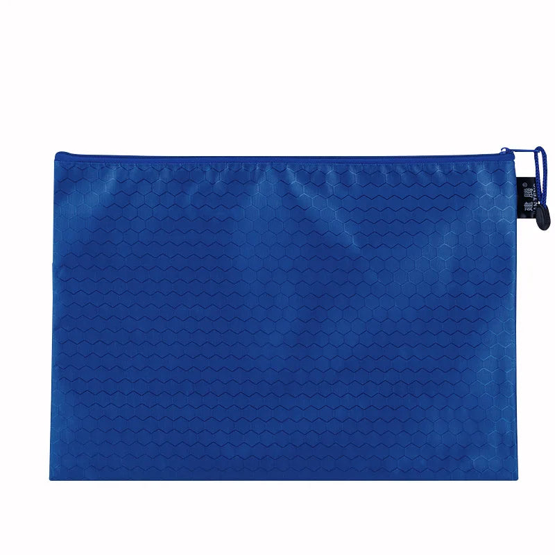 A4 Waterproof Canvas File Folders Football Pattern Thick File Bag Student Teacher Document Bag Business School Supplies