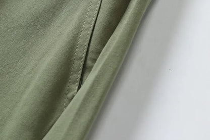 Men's Wear-Resistant Shorts Summer Beach Casual Cargo Short Pants Multi-Pocket Workwear Breathable Loose Straight Solid Shorts