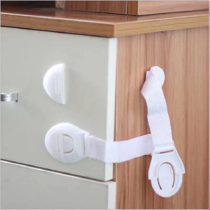 Children Safety Cabinet Locks Safe Quick and Easy Installation by Adhesive Tape Multi-Purpose Safety Locks for Cupboards Drawers