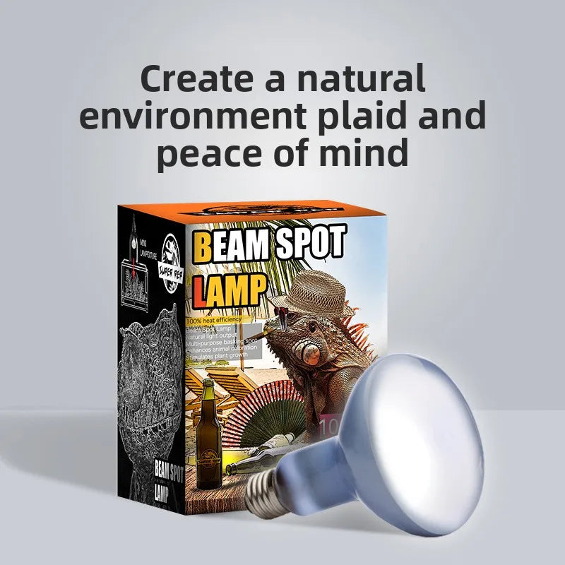 SuperRep Frosted UVA Reptile Heat Lamp-Daylight Basking Bulb for Tortoises & Bearded Dragons-Gentle Warming Light for Terrariums