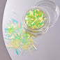 11pcs Aurora Glass Nail Foil Sticker Ice Cube Broken Glass Paper Iridescent Nail Film Decals Chameleon Reflective Nail Stickers