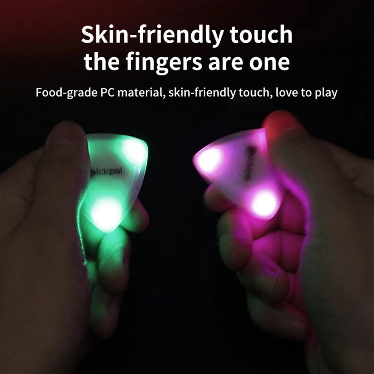 Miwayer LED Luminous Guitar Pick - ABS Electric Guitar Picks With Three-Color Light Options (White/Green/Purple)