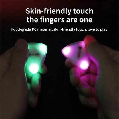 Miwayer LED Luminous Guitar Pick - ABS Electric Guitar Picks With Three-Color Light Options (White/Green/Purple)