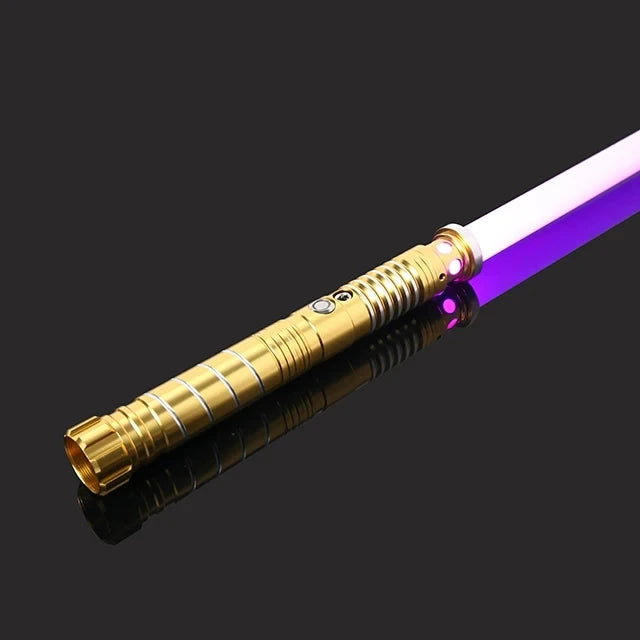 RGB Metal Lightsaber Dueling Smooth Swing Sword Sabre De Luz 16 Color Changing 16 Sounds FOC Rave Flashing Toy