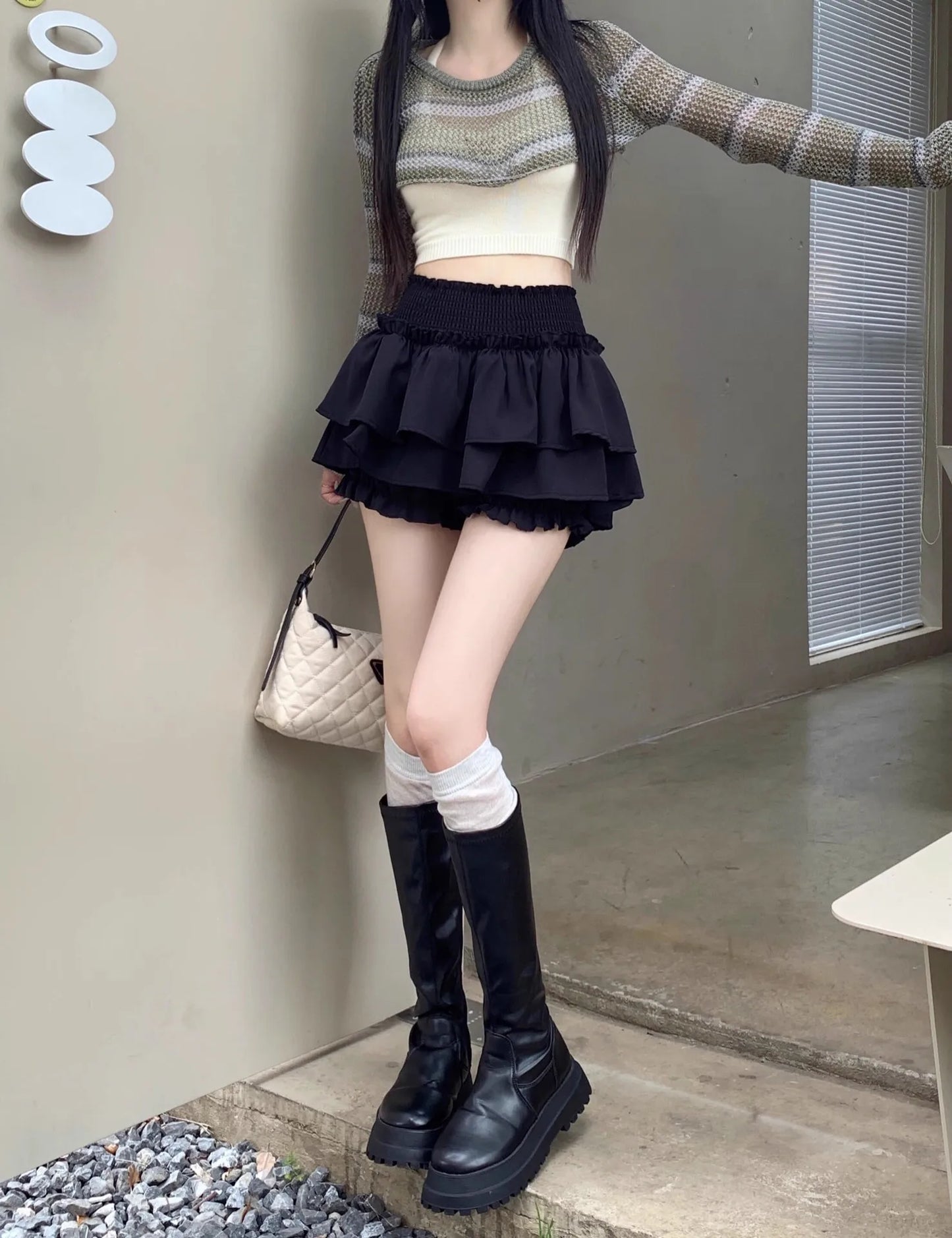 Women‘s High Waist Ballet Cake Skirt 2026 Spring Summer Slimming Short A Line Fluffy Mini Pants Style