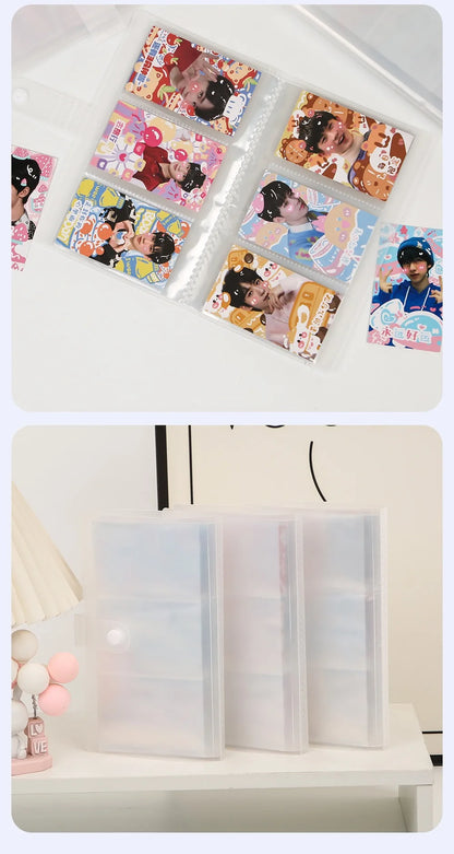 84/120/240 Slot Card Holder Photo Album Business Card Book Star Chasing Business Three Inch Transparent Card Bag
