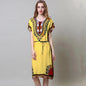 Casual Elegant Bohemian Printed Ethnic Style Retro Floral Woman Summer Street Wear Batwing Sleeve Loose Tunic Maternity Dress