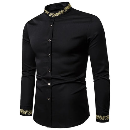 2026 Men's Summer Casual Long Sleeve Shirts Slim Fit Turn Down Collar Shirts Formal Office Business Shirts for Men Tops Big Size