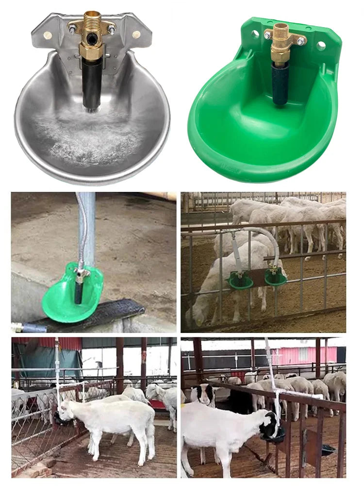 Automatic Goat Sheep Water Drinker Bowl Dog Feeding Trough Animals Drinker Water Bowl With Copper Or Plastic Valve Farm