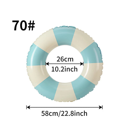 1PC Ins Style Macaron Inflatable Swimming Ring Adult Thickened Pool Float Summer Pool Party Water Toy