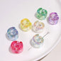 10pcs New Acrylic Iridescent Beads DIY Keychain Mixed Color Letter Beads Bag Charm Phone Chain Jewelry Making Beads Gifts Giving