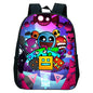 16 Inch Angry Geometry Dash Backpack Boys Girls Bookbag Cartoon Game Kids Kindergarten School Bags Toddler Childcare Backpack
