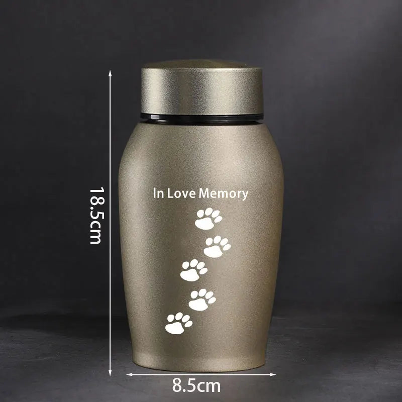 2025 Stainless Steel Dog Ashes Urn Dog Cat Bird Mouse Cremation Ashes Urn Pet Souvenir Jar Sealed Funeral for Dogs Supplies