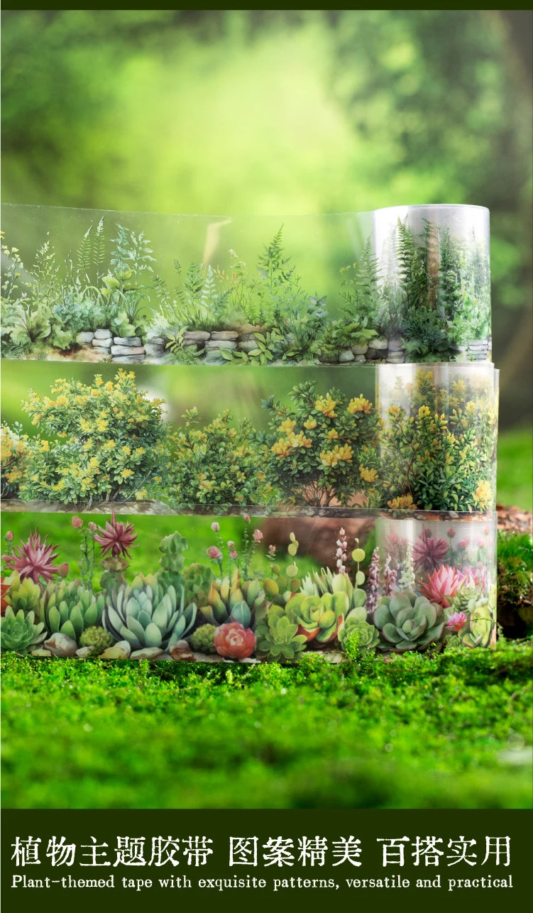 50mm*2m Plant flower landscape PET Tapes Creativity Scrapbooking Hand Account Adhesive hand made Diy Junk Journal Craft Supplies