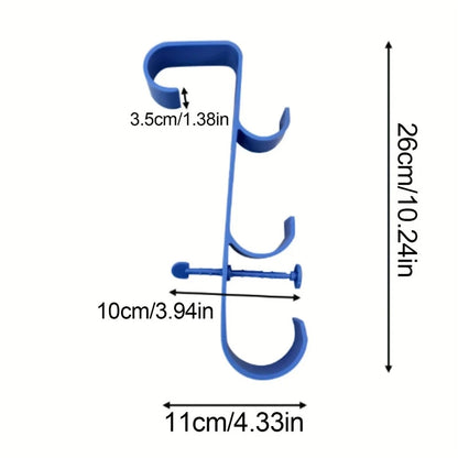 Pool Leaf Skimmer Net Holder Adjustable Telescopic Pole Hanger Above Ground Pool Outdoor Hot Tub Poolside Cleaning Accessories