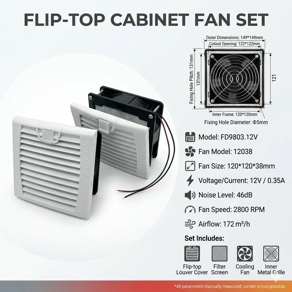 803 150*150mm Enclosure Cabinet Ventilator Filter Kits 120mm X 38mm AC EC 115V 230V DC 12V 24V Cooling Fan Dustproof Waterproof