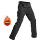 Men Winter Autumn Fleece Waterproof Cargo Pants Hiking Camping Softshell Climbing Casual Warm Tactical Military Combat Trousers