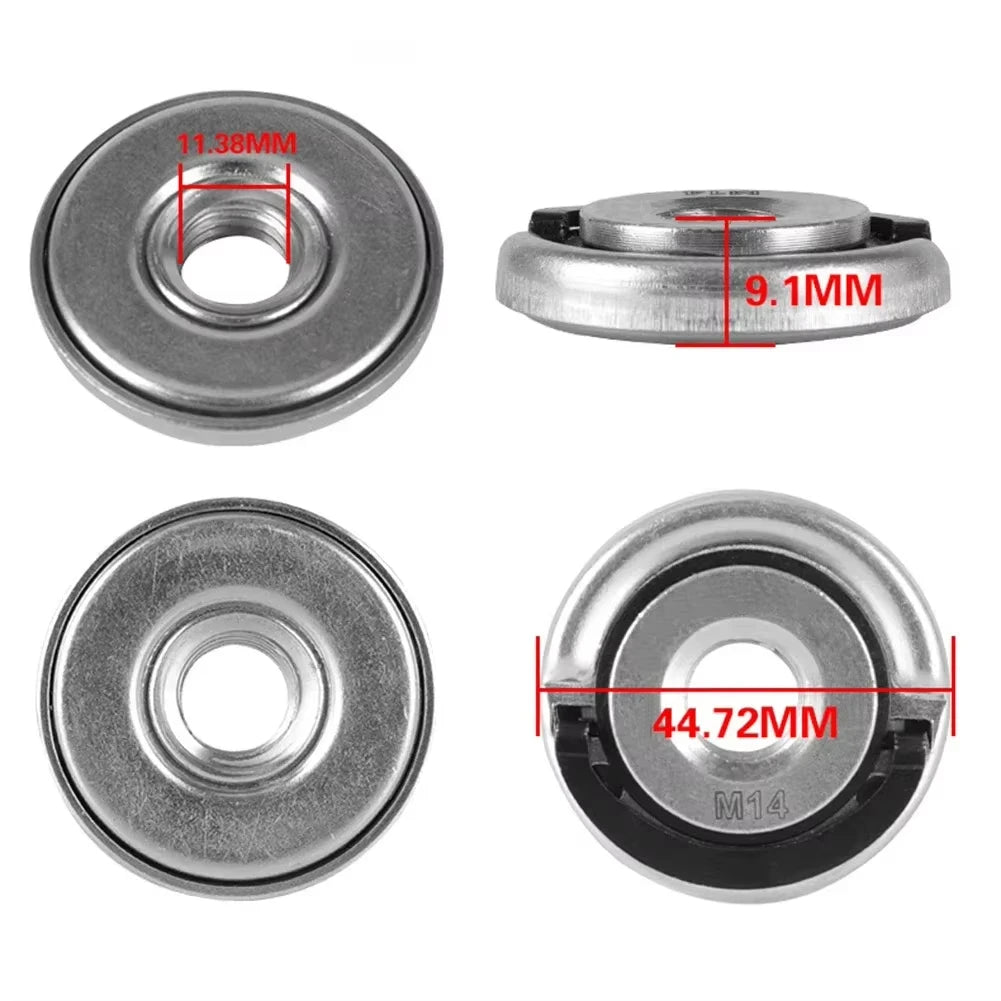 Rafford 1Pcs Quick Release Flange Nut M14 Thread Angle Grinder Flange Nut Power Chuck Pressing Plate For Diamond Cutting Disks