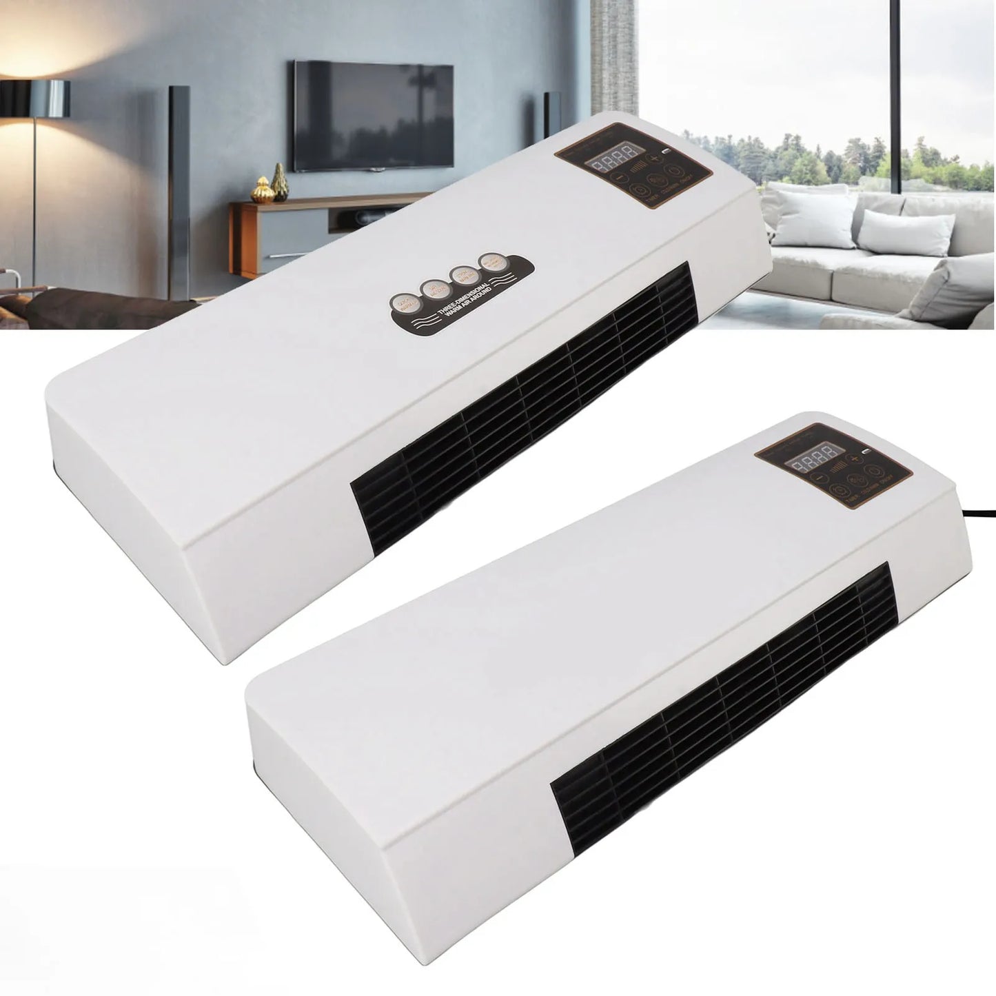 Wall Mounted Heating Machine Dual Use Highly Efficient Wide Angles Mobile Small  Heater US Plug 110V