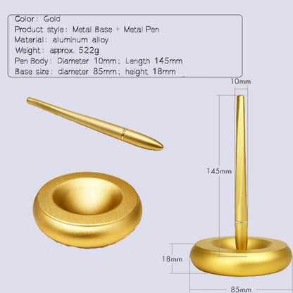 New Creative Aluminum Alloy Magnetic Levitation Self Supporting Signature Pen Business Office Swing Freely Not Fall Pen Gift Box