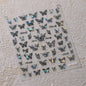1pcs 5D Japanese Black Butterfly Nail Art Stickers Glitter Shiny Kawaii Self Adhesive Manicure Decorations Tool Decals Accessory