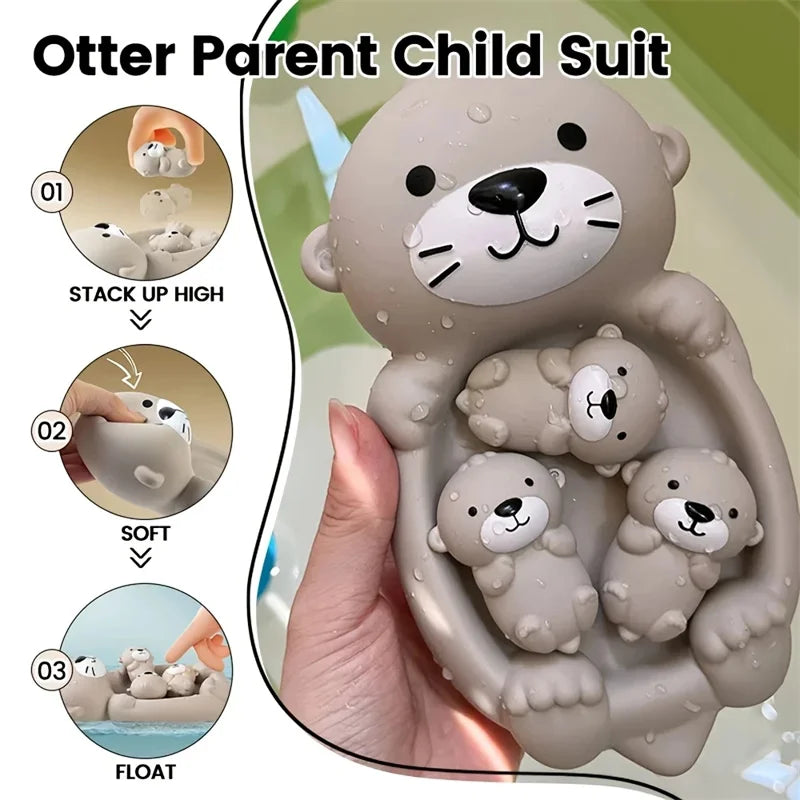 Children's Bathroom Floating Animal Otter Sealed Floating Water Toy Baby Bath Toys Swimming Pool Toy Comfort Toy Baby Bath Duck