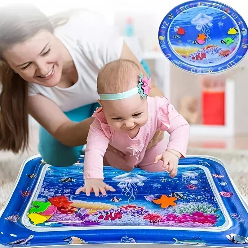 Large Baby Play Mat Summer Inflatable Water High Quality Baby Early Education Water Play Mat Suitable for Baby Activity Exercise
