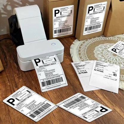 110mm Bluetooth Thermal Label Printer Wireless Shipping Label Printer Compatible with iPhone Android Windows Widely Used X4
