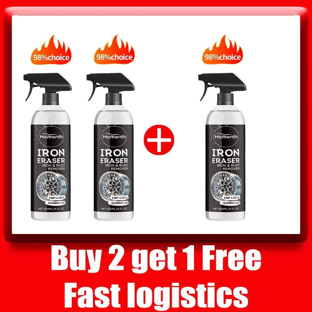 Multi-Purpose Rust Remover Spray | Strong Elimination of Rust & Iron Buildup, Ideal for Chrome Paint & Automotive Maintenance