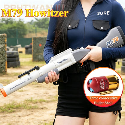 M79 Shell Ejecting Soft Bullet Toy Gun for Outdoor Shooting CS Game Manual Loading Launchers Toys Christmas Gift for Adult