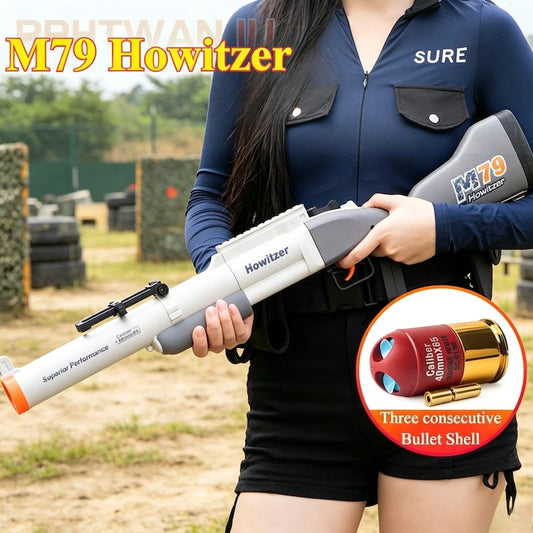M79 Shell Ejecting Soft Bullet Toy Gun for Outdoor Shooting CS Game Manual Loading Launchers Toys Christmas Gift for Adult