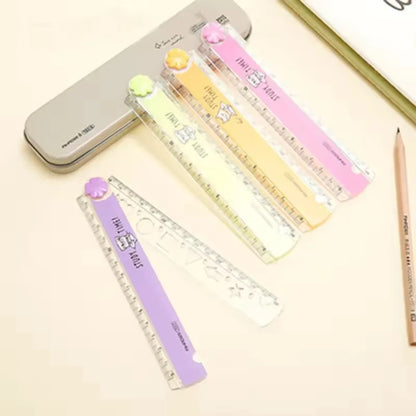 30cm Each One Color Folding Diy Drawing Ruler Students Do Exercises Office Drawings And Measuring Tapes