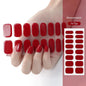 16/22 Tips Semi Cured Gel Nail Stickers for UV Lamp Designer Adhesive Nail Gel Wraps DIY Long-lasting  Nail Decoration