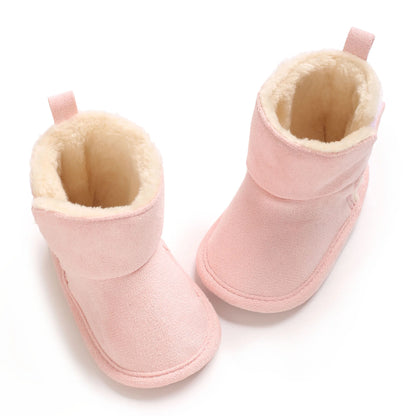 New Baby Boots For Winter Warmth 0-18M Newborn Baby Velcro Soft Sole Anti Slip Front Shoes Baby Shoes Warm Snow Boots