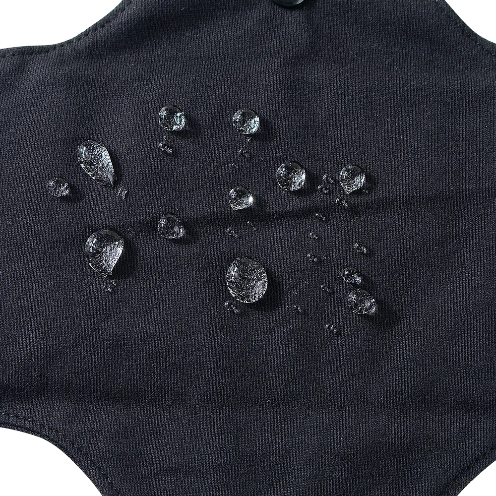 3Pcs Black Pure Cotton Reusable Menstrual Pads Reusable Sanitary Waterproof  Cloth Pads For Heavy Flow Large Sanitary Pads Set