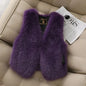 Autumn winter Imitation Fox fur vest Jacket For women Fashion Thick V-neck sleeveless Coat Female Short Faux Fur Waistcoat Tops
