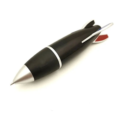 4in1 Color Retractable Rocket Ballpoint Pen 1.0mm Bullet Tip Office School Writing Signature Ball Pens Stationery Black Blue Red