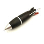 4in1 Color Retractable Rocket Ballpoint Pen 1.0mm Bullet Tip Office School Writing Signature Ball Pens Stationery Black Blue Red
