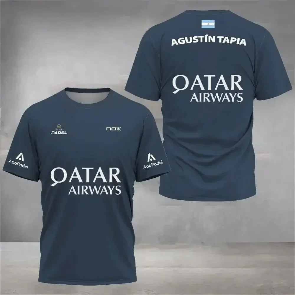 Summer Men's and Kids' Badminton and Tennis Sports Training Short Sleeve T-Shirt Casual Streetwear Top for Men