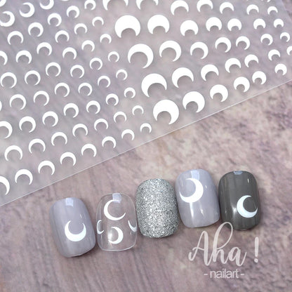 1pc Sliver Gold Star Nail Art Stickers Y2K Charms Self-Adhesive Sliders Laser White Chrome Gel Polish Decals Kawaii Accesories