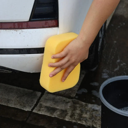 Large Car Wash Sponge Multi-Purpose High-Density Yellow Honeycomb Sponge Block for Automotive Detailing Waxing Seam Cleaning