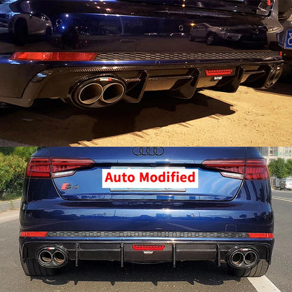 2 Teile/Los Kohle Faser Auspuffspitze für Audi A3 A4 A5 A6 A7 RS3 RS4 RS5 RS6 RS7 Schall Dämpfer Spitze Endrohr Auspuff Anlage