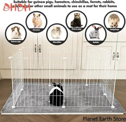 4/10Pcs Rabbit Guinea Pig Cage Liner Small Pet Items Waterproof Anti Slip Bedding Mat Highly Absorbent Pee Pad For Pet SleepMat