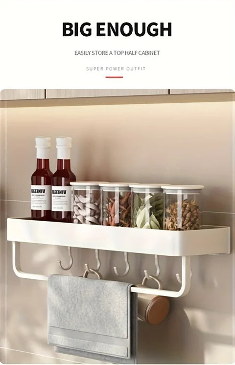 30-50Cm Kitchen Seasonings Rack Pepper Wall-Mounted Hook Cabinet Storage Spatula Tool Storage Kitchen Accessories