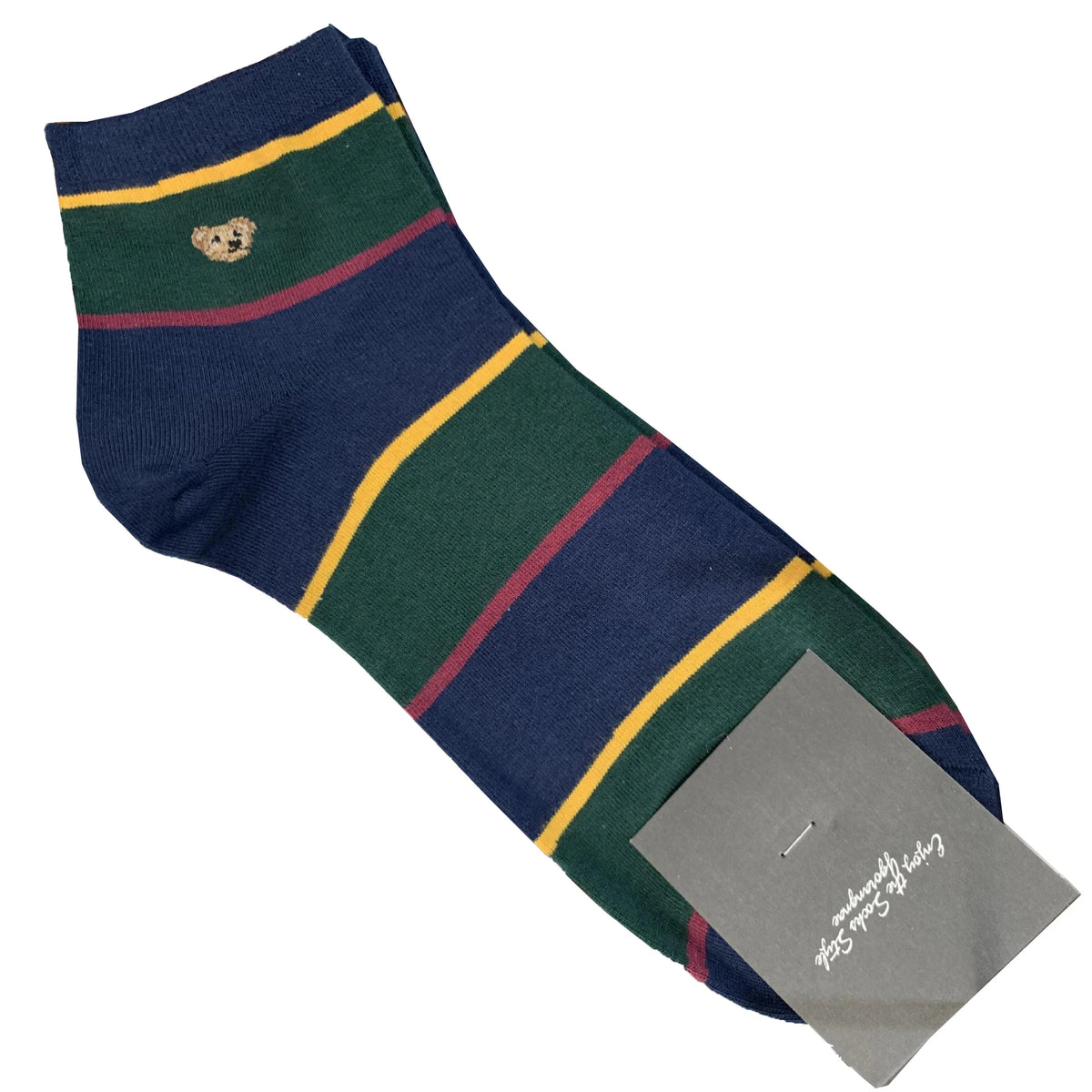 Good Quality Cartoon Gentleman Bear Men's Socks Cotton Harajuku Style Sport Boys Skateboard Novelty Breathable  Christmas Gifts