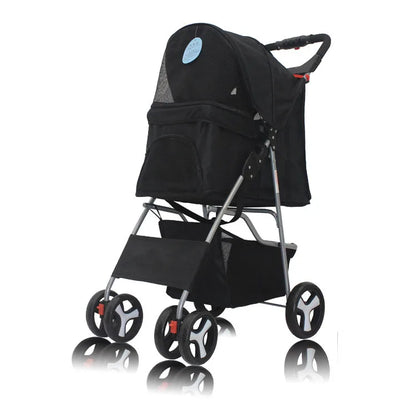 Dog Golden Retriever Pet Stroller Large Fruit Tray Adjustable Foldable for Small Medium Dog Outdoor Travel