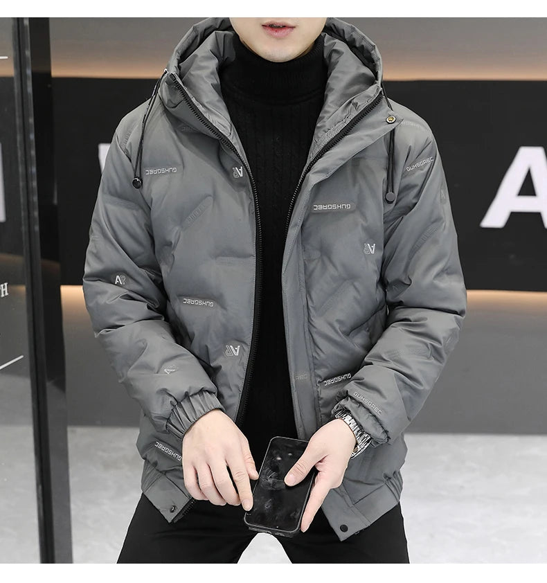 2026 High quality Winter Down Jacket Coats Mens Warm White Duck Down Hooded Men Windproof Parkas Overcoat
