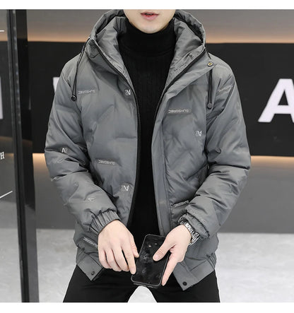 2026 High quality Winter Down Jacket Coats Mens Warm White Duck Down Hooded Men Windproof Parkas Overcoat