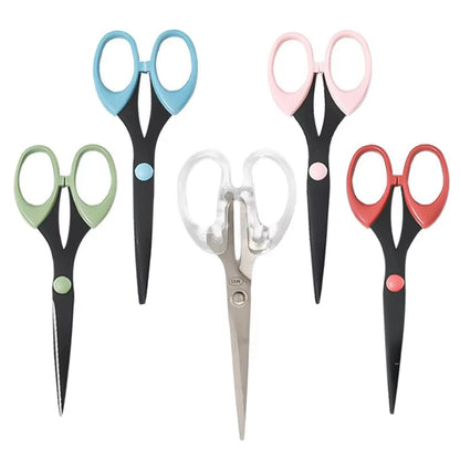 Color Scissor Stainless Steel Blade Safe Design Paper Cutting Scissors for Fine Art Diary Album Craft Office School Supplies