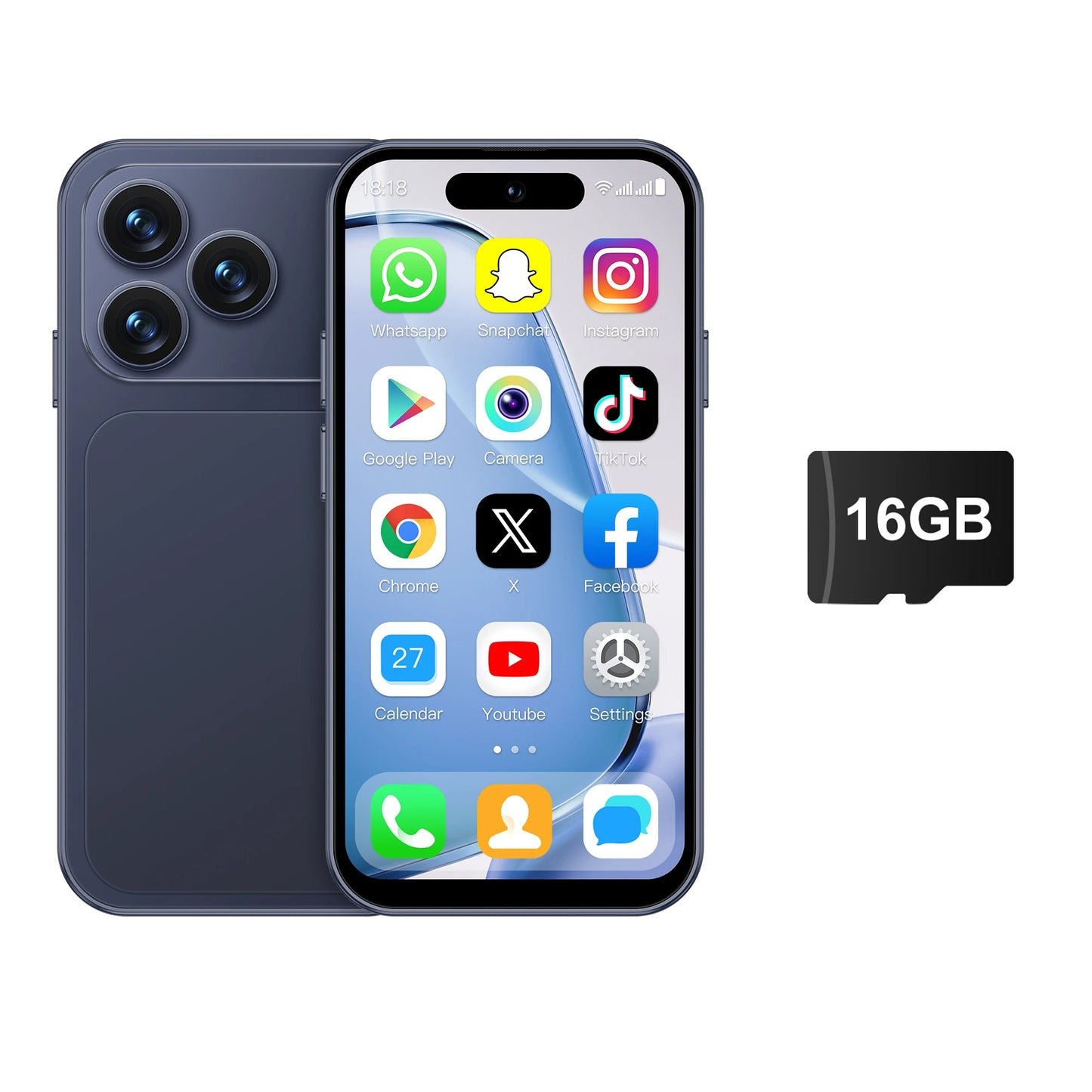 SERVO 4G LTE Mini Smart Mobile Phone Android12.0 OS 2GB+16GB WhatsAPP Play Store WiFi Dual SIM Standby 4.0inch Pocket Smartphone
